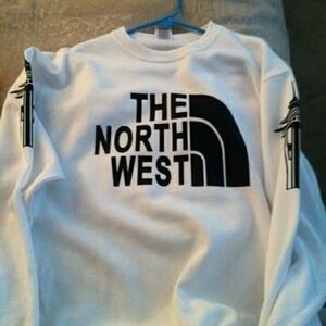 The North West White Crewneck with Black Logo